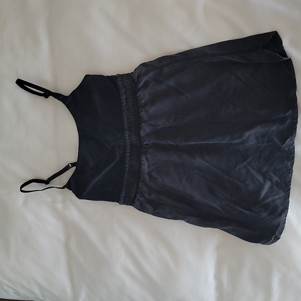 Lululemon Athletica Two Tones Black Workout Tank Size 2 Spaghetti Strap